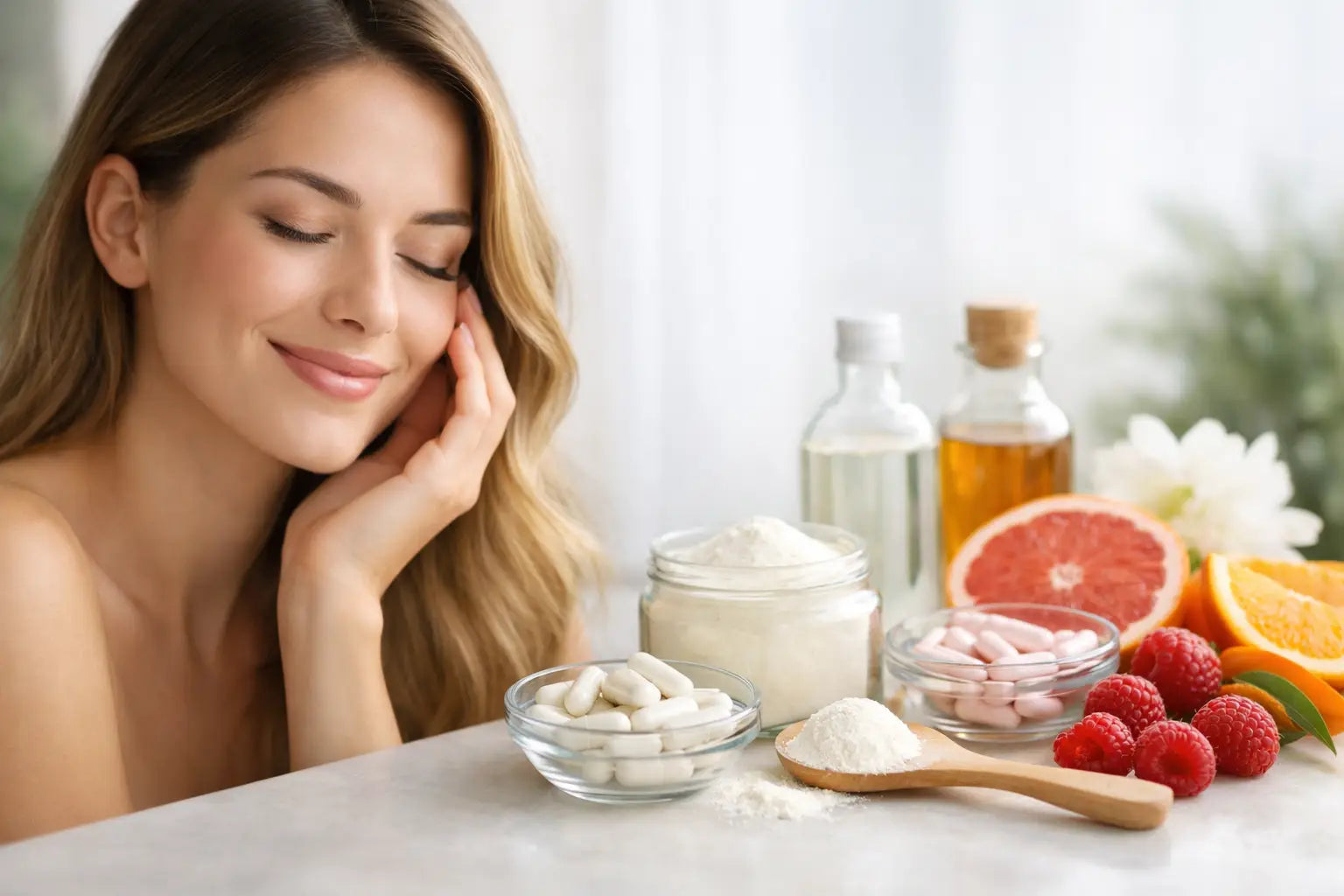 Collagene e vitamine per benessere femminile